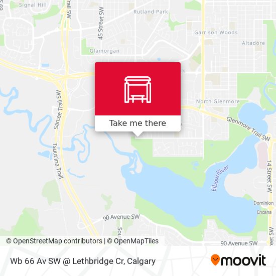 Wb 66 Av SW @ Lethbridge Cr map