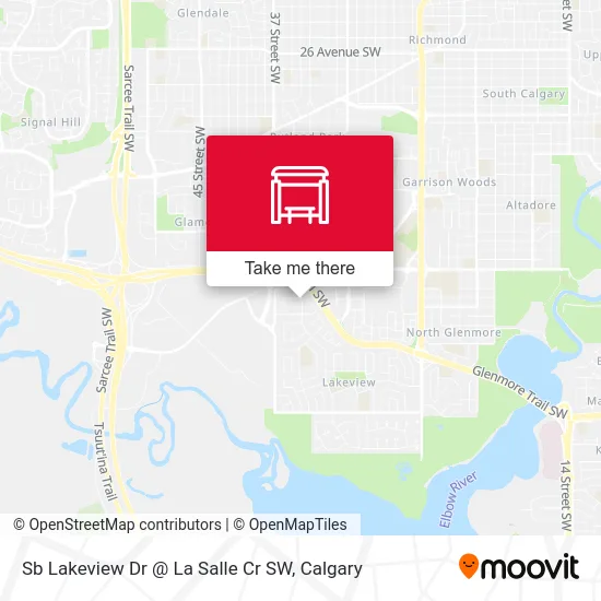 Sb Lakeview Dr @ La Salle Cr SW map