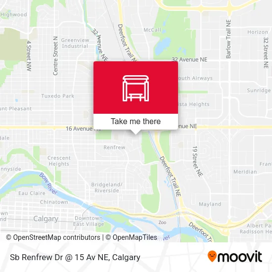 Sb Renfrew Dr @ 15 Av NE map