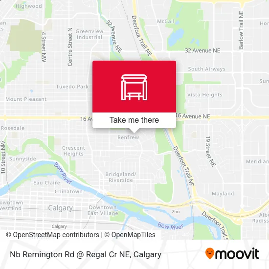 Nb Remington Rd @ Regal Cr NE map
