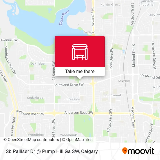 Sb Palliser Dr @ Pump Hill Ga SW map