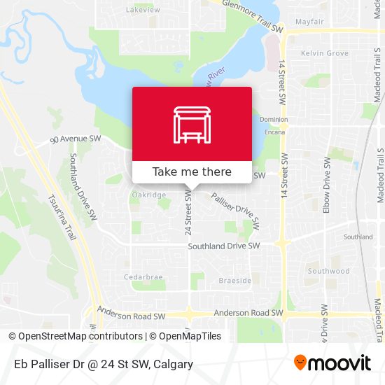 Eb Palliser Dr @ 24 St SW map
