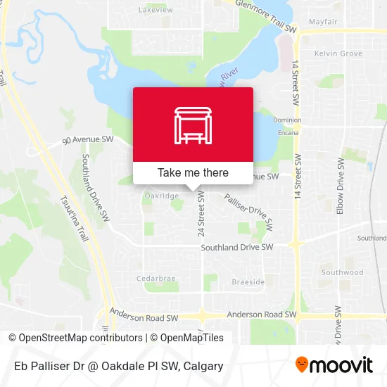 Eb Palliser Dr @ Oakdale Pl SW map