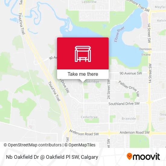 Nb Oakfield Dr @ Oakfield Pl SW map