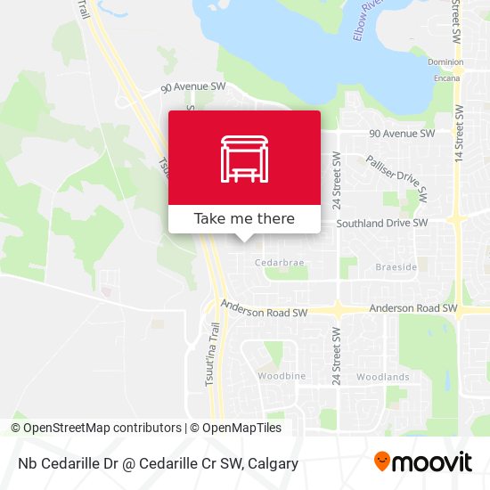 Nb Cedarille Dr @ Cedarille Cr SW map