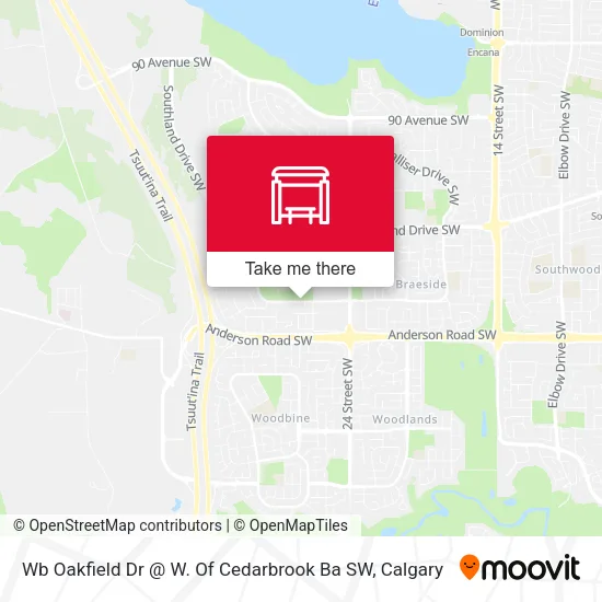 Wb Oakfield Dr @ W. Of Cedarbrook Ba SW map