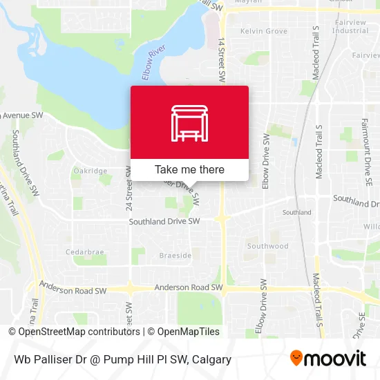 Wb Palliser Dr @ Pump Hill Pl SW map
