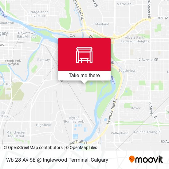Wb 28 Av SE @ Inglewood Terminal map