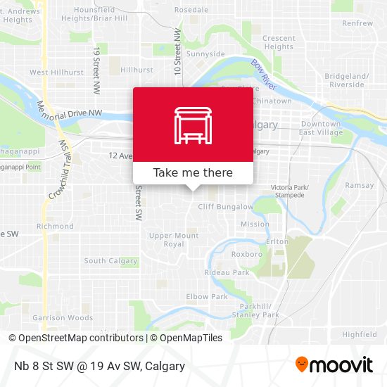 Nb 8 St SW @ 19 Av SW map