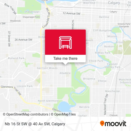 Nb 16 St SW @ 40 Av SW map