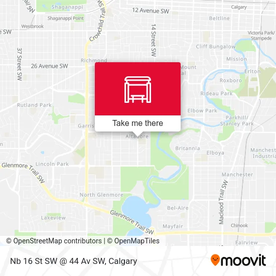 Nb 16 St SW @ 44 Av SW map