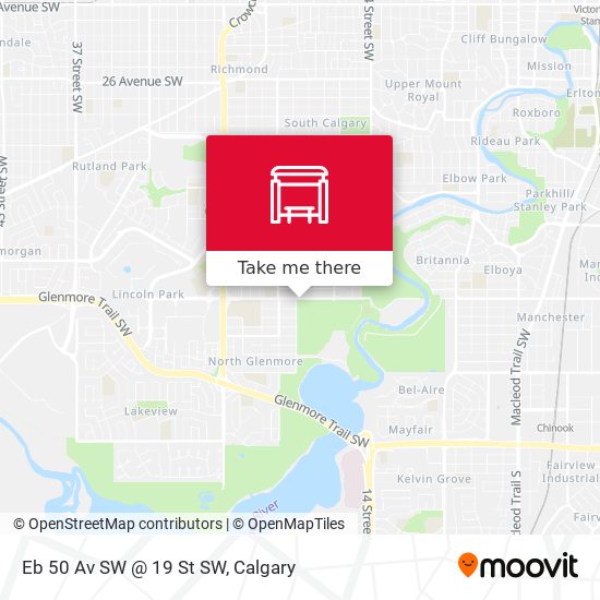 Eb 50 Av SW @ 19 St SW map
