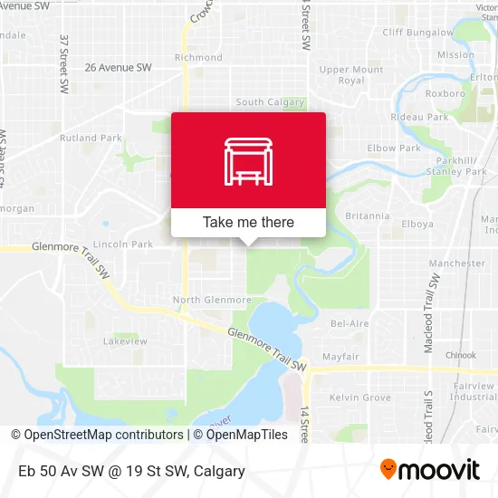 Eb 50 Av SW @ 19 St SW map