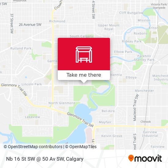 Nb 16 St SW @ 50 Av SW map
