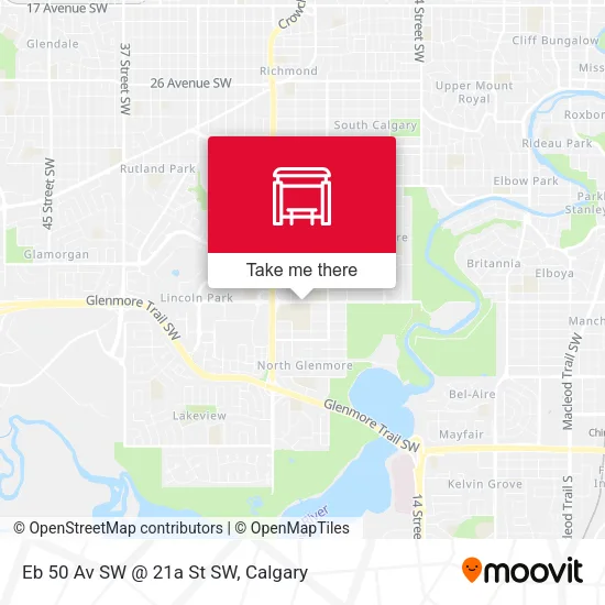 Eb 50 Av SW @ 21a St SW map