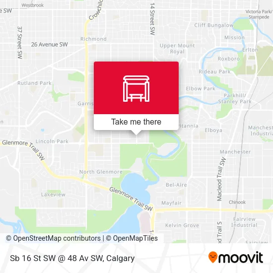 Sb 16 St SW @ 48 Av SW map
