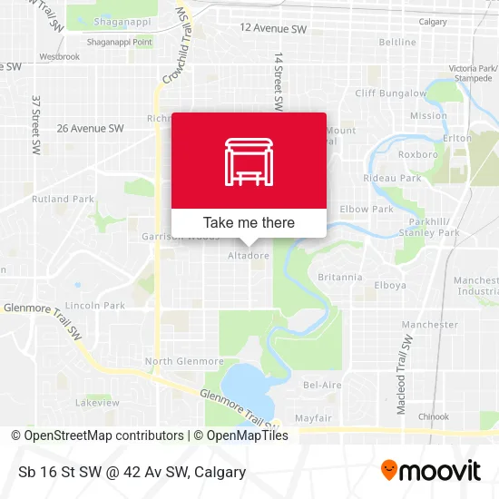 Sb 16 St SW @ 42 Av SW map