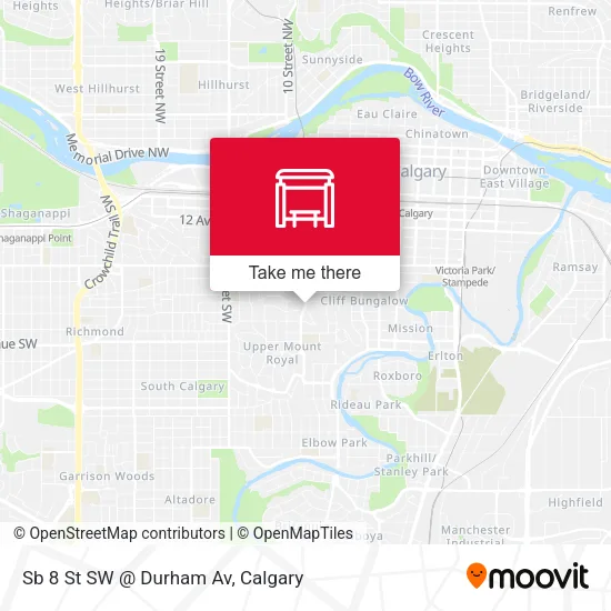 Sb 8 St SW @ Durham Av map