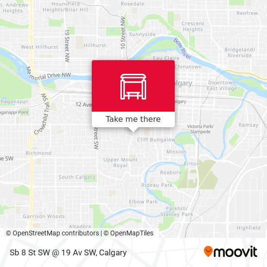 Sb 8 St SW @ 19 Av SW map