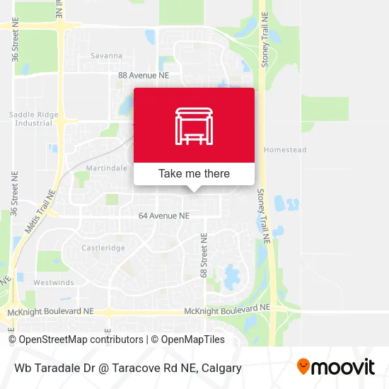 Wb Taradale Dr @ Taracove Rd NE map