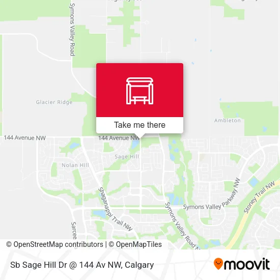Sb Sage Hill Dr @ 144 Av NW map
