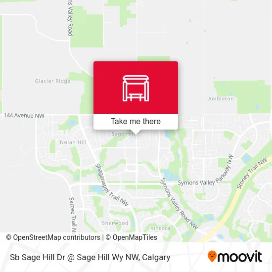 Sb Sage Hill Dr @ Sage Hill Wy NW map