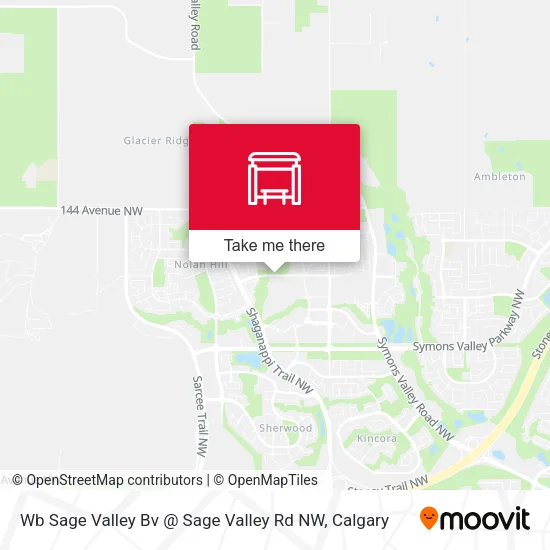 Wb  Sage Valley Bv @ Sage Valley Rd NW map