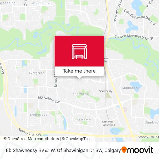 Eb Shawnessy Bv @ W. Of Shawinigan Dr SW map