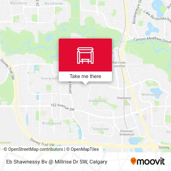 Eb Shawnessy Bv @ Millrise Dr SW map