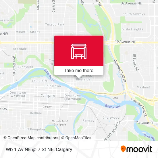 Wb 1 Av NE @ 7 St NE map