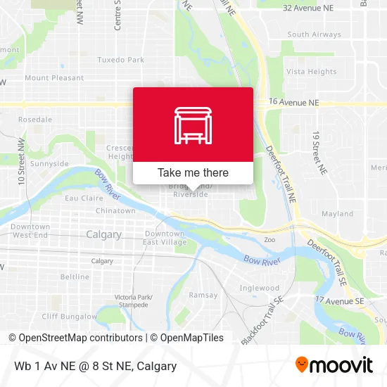 Wb 1 Av NE @ 8 St NE map