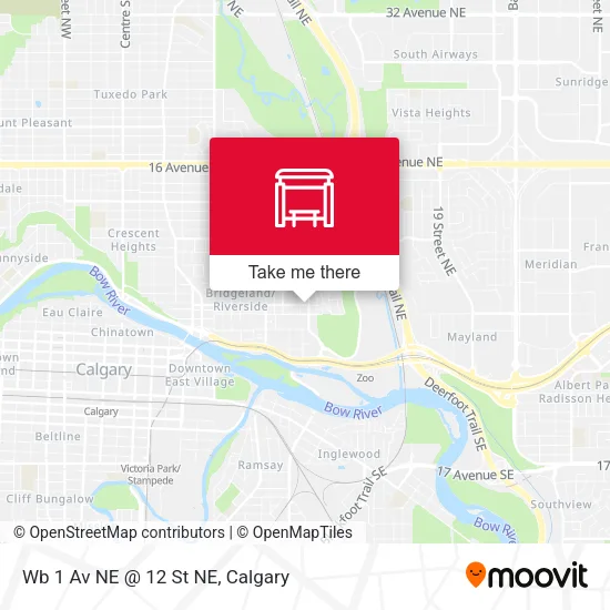 Wb 1 Av NE @ 12 St NE map