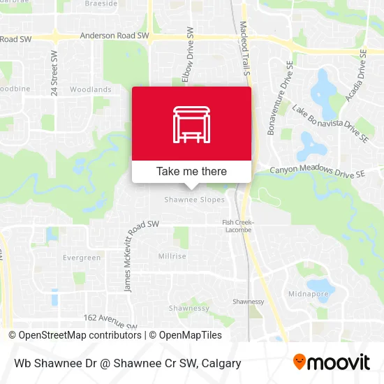 Wb Shawnee Dr @ Shawnee Cr SW map