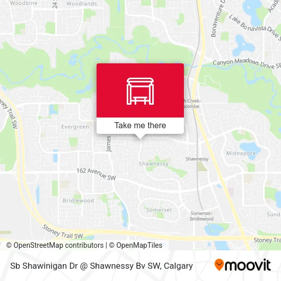 Sb Shawinigan Dr @ Shawnessy Bv SW map