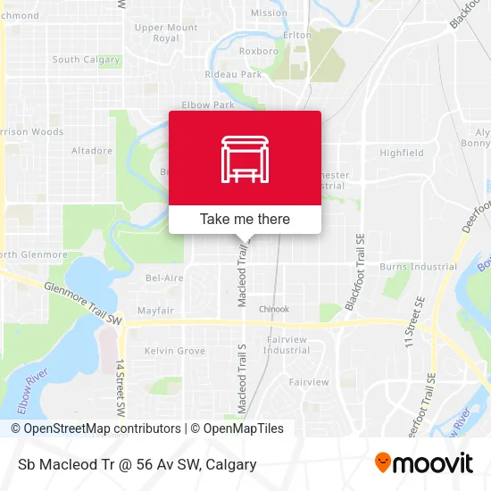 Sb Macleod Tr @ 56 Av SW map