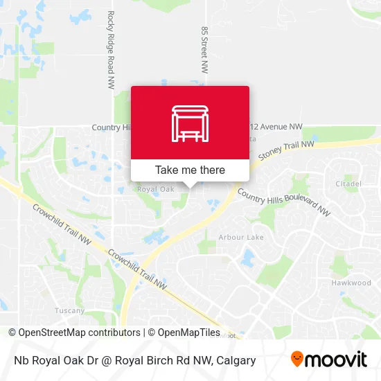 Nb Royal Oak Dr @ Royal Birch Rd NW map