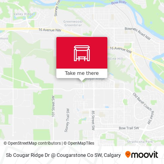 Sb Cougar Ridge Dr @ Cougarstone Co SW map