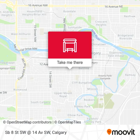 Sb 8 St SW @ 14 Av SW map