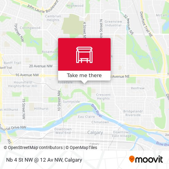 Nb 4 St NW @ 12 Av NW map