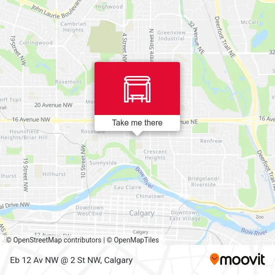 Eb 12 Av NW @ 2 St NW map