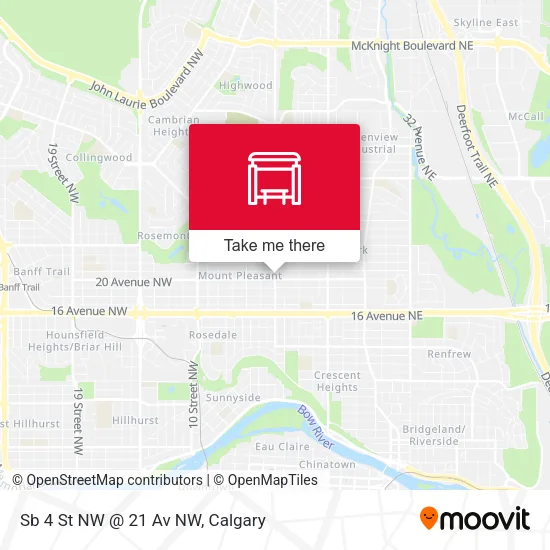 Sb 4 St NW @ 21 Av NW map