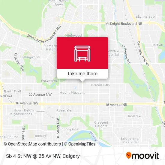Sb 4 St NW @ 25 Av NW map