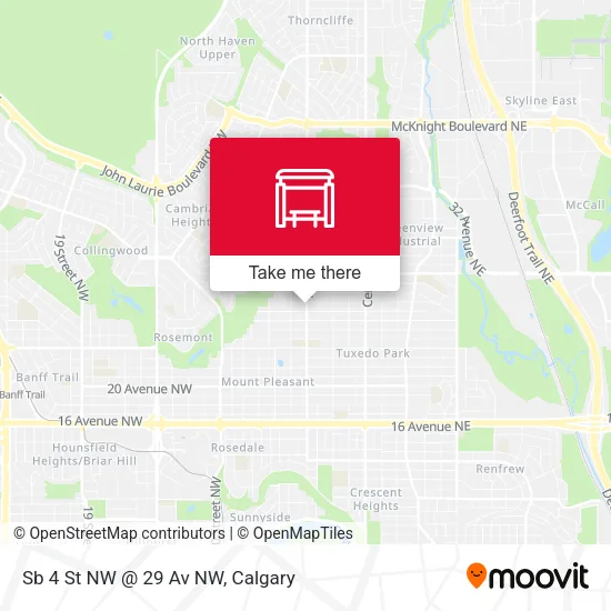 Sb 4 St NW @ 29 Av NW map