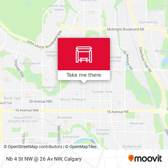 Nb 4 St NW @ 26 Av NW map