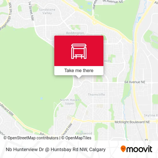 Nb Hunterview Dr @ Huntsbay Rd NW map