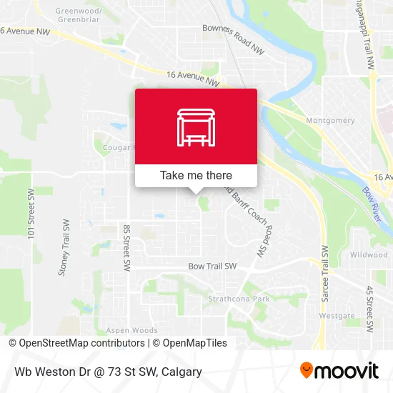 Wb Weston Dr @ 73 St SW map