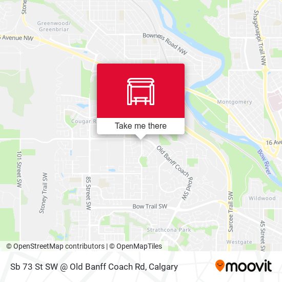 Sb 73 St SW @ Old Banff Coach Rd map