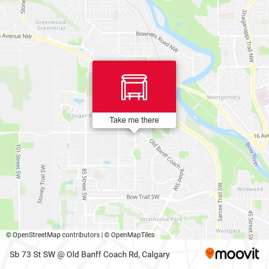 Sb 73 St SW @ Old Banff Coach Rd map