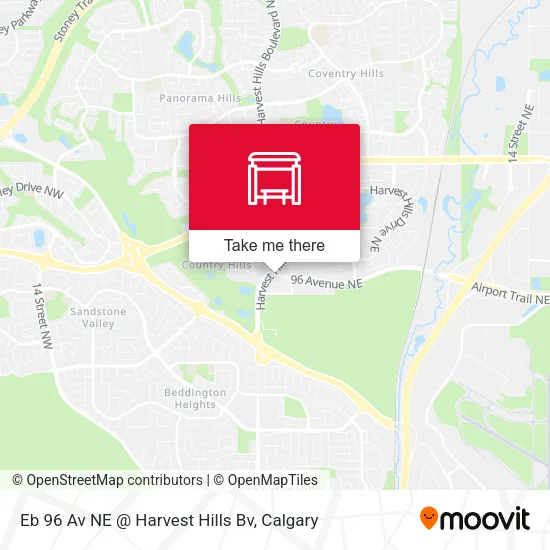 Eb 96 Av NE @ Harvest Hills Bv map