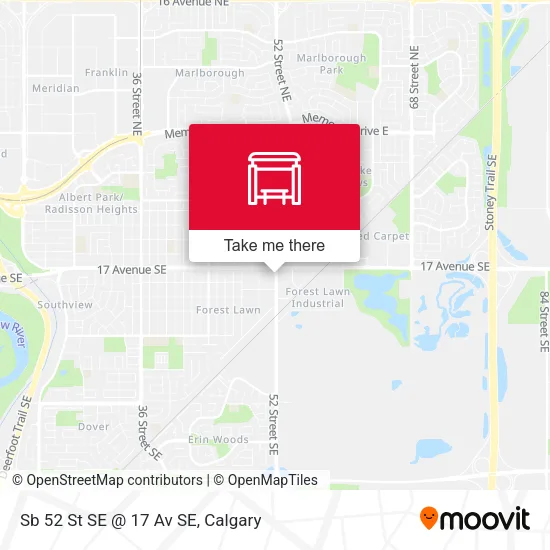 Sb 52 St SE @ 17 Av SE map